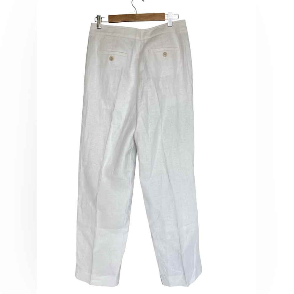 BANANA REPUBLIC White Linen Dress Pants Trousers Size 8 - Picture 2 of 10